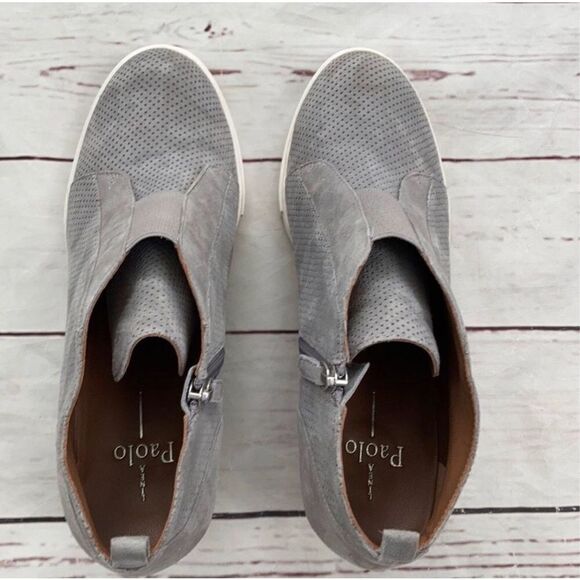 Linea Paolo Gray Ana Wedge Sneakers Size 9.5 - Picture 6 of 13